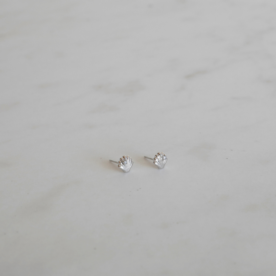 Sophie | She Shell Studs | Silver