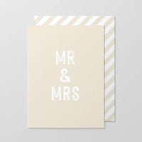 Made Paper Co | Mr & Mrs Card